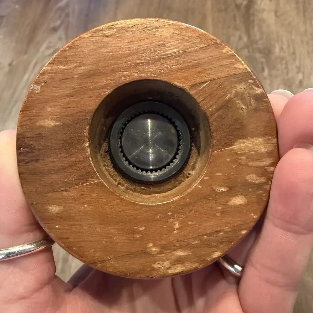 S.S. White Unique Design 2 in 1 Wooden Salt Shaker and Pepper Grinder